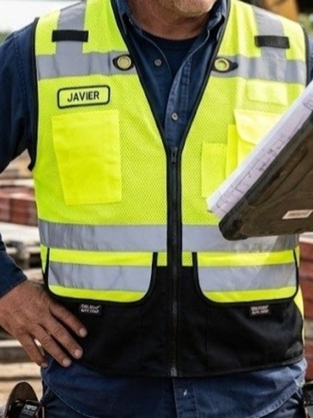 High-Visibility Safety Vest for Men - Yellow - Unbranded Size XL